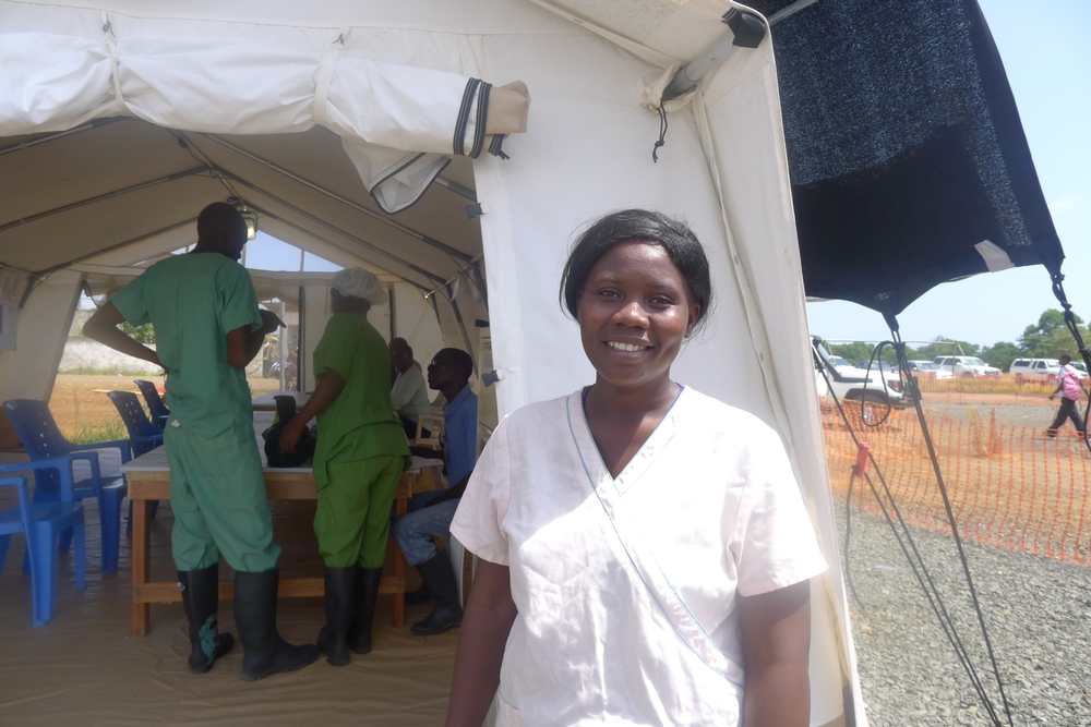 Ebola survivor turned caretaker at MSF’s Elwa 3, Monrovia