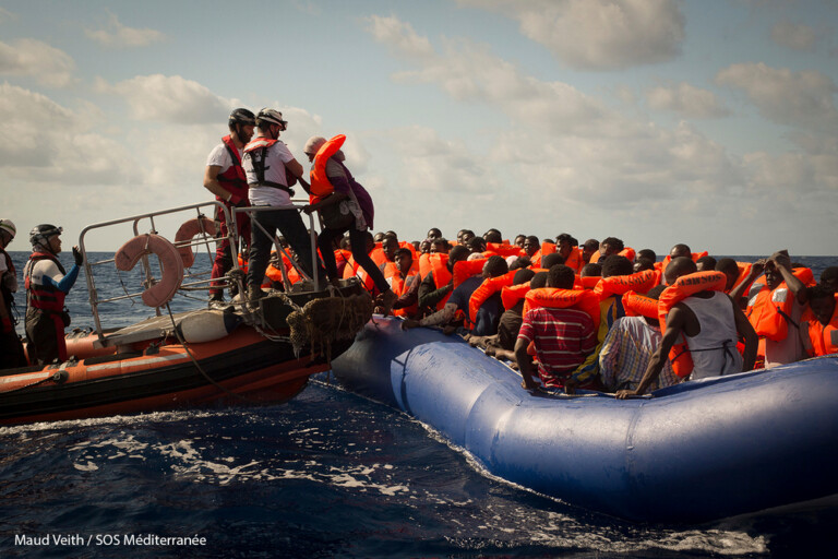 First rescue seen from rhib 2