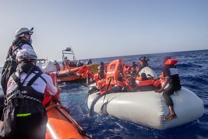 Rescate en el mar Mediterráneo. Junio 2022