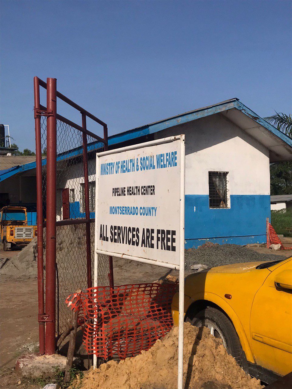 Centro de salud primaria de Pipeline, una instalación del Ministerio de Salud apoyada por MSF © Marilen Osinalde/MSF