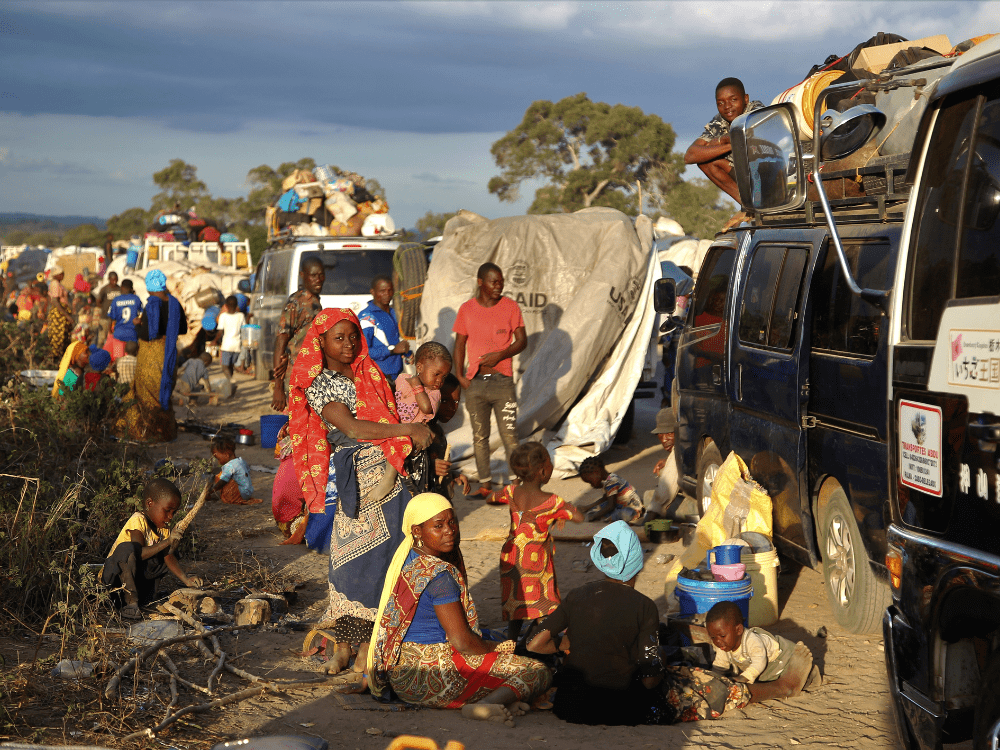Personas desplazadas por el conflicto en Cabo Delgado