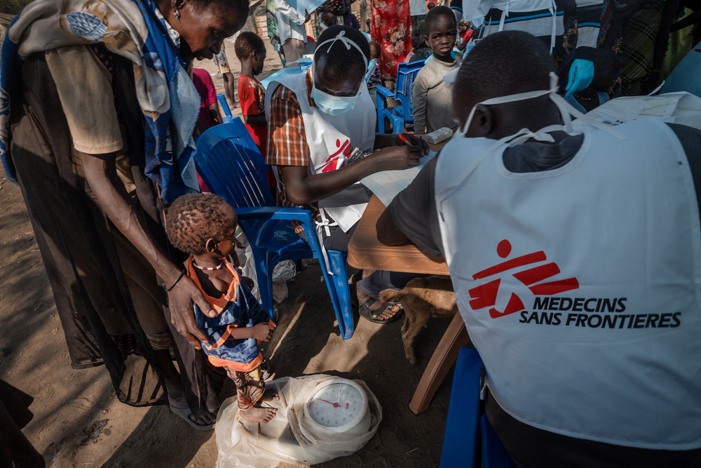 Equipos de MSF realizan un control nutricional en el estado de Unidad, Sudán del Sur