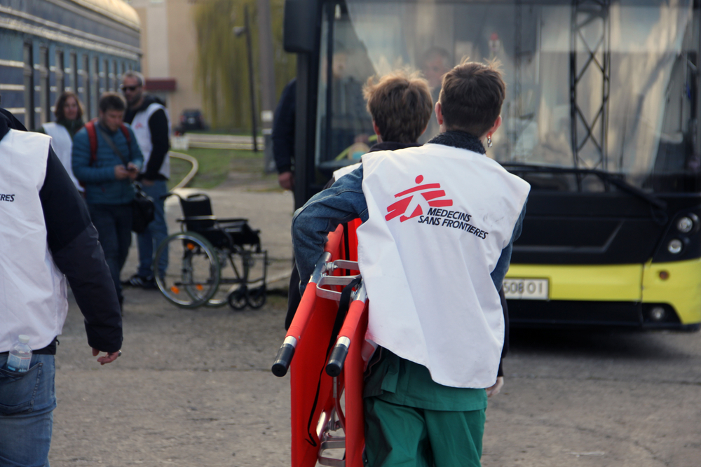 Llegada del tren medicalizado de MSF en Ucrania