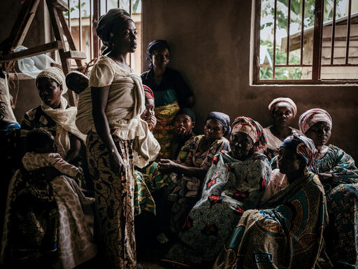 Población desplazada por la violencia, en República Democrática del Congo