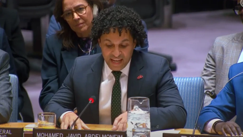 El Dr. Javid Abdelmoneim, presidente internacional de MSF, ante el Consejo de Seguridad de las Naciones Unidas.