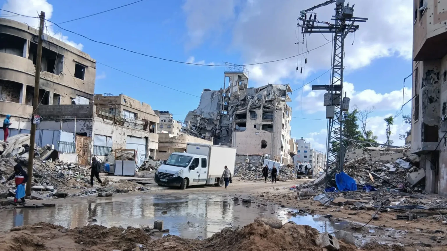 Destrucción en el norte de la Ciudad de Gaza.