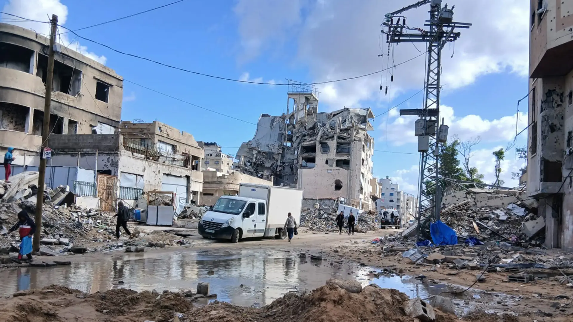 Destrucción en el norte de la Ciudad de Gaza.