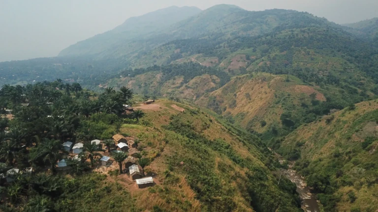 Una vista aérea de la provincia de Ituri. República Democrática del Congo, enero de 2025.