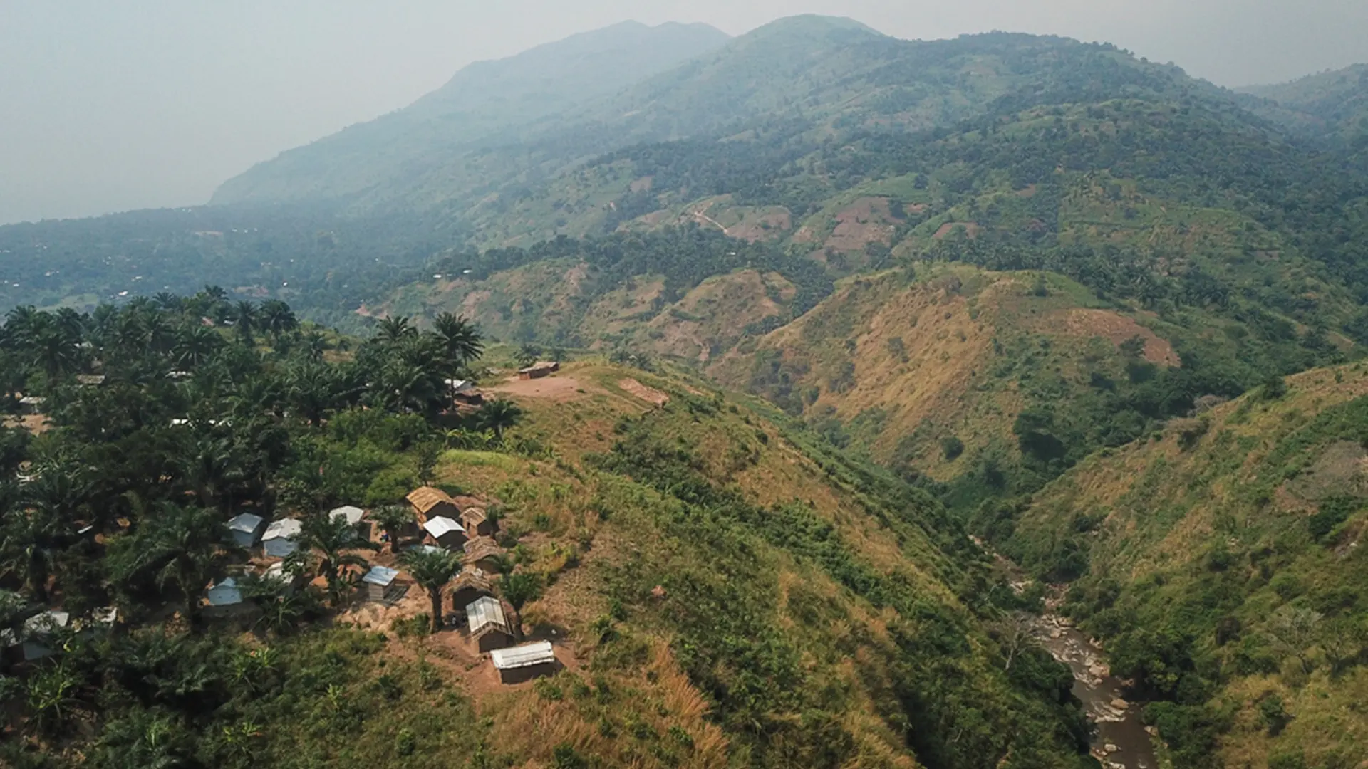 Una vista aérea de la provincia de Ituri. República Democrática del Congo, enero de 2025.