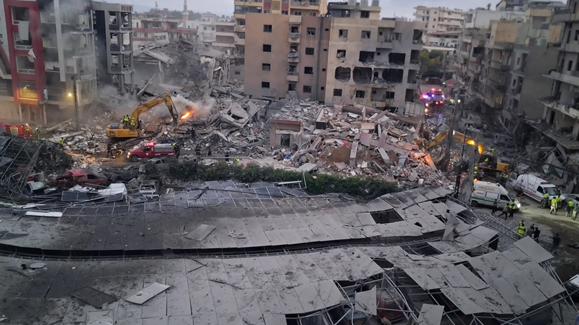 Vista de los daños en el hospital Jabal Amel tras un ataque aéreo israelí. Sour (Tiro), Líbano, junio de 2026.