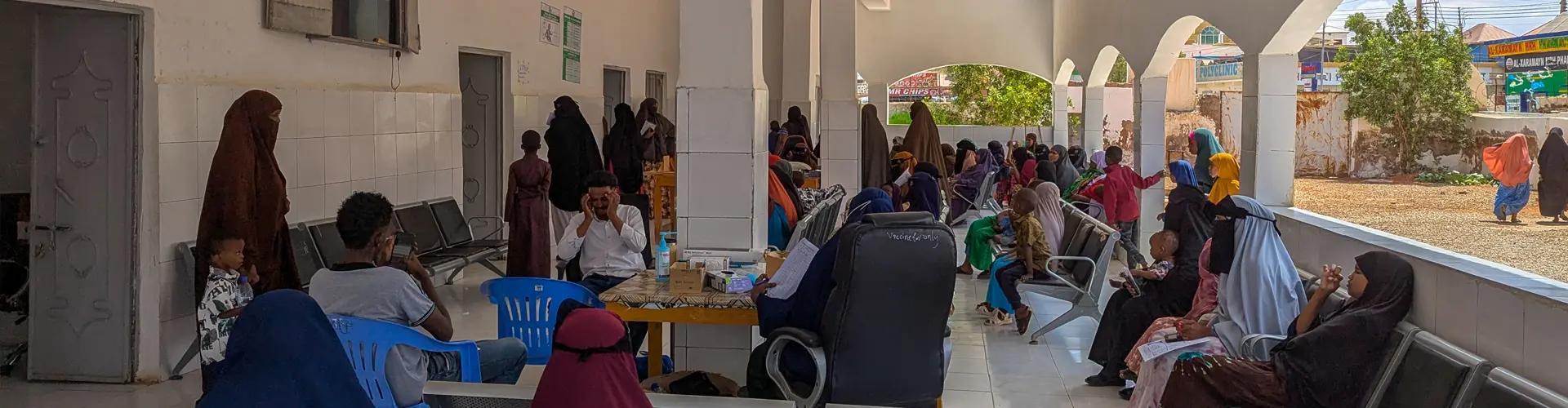 La sala de espera del Hospital Regional de Mudug, Somalia. © Mohamed Abdirahman/MSF