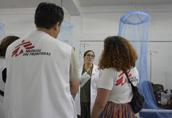 Personal de MSF en la respuesta por dengue en Honduras