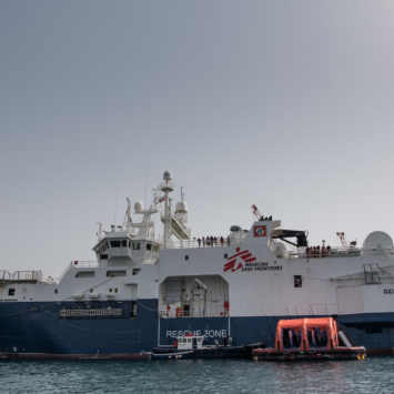 Geo Barents, el barco de búsqueda y rescate de Médicos Sin Fronteras (MSF).
