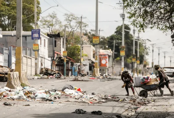 Vista del barrio Delmas 18 en Puerto Príncipe, Haití, tras enfrentamientos entre grupos armados y las fuerzas policiales.