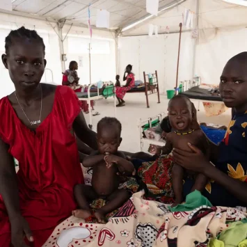 MSF atiende a pacientes con desnutrición, TB/VIH en en Leer, estado de Unity. Sudán del Sur