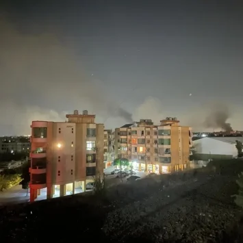 Vista de los ataques aéreos en el sur de Beirut.