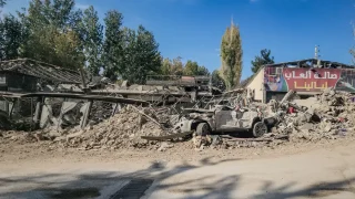 Vista general de la destrucción en Baalbek debido a los bombardeos israelíes.