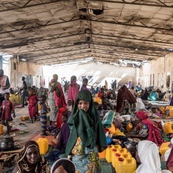IDP's camp in Monguno, Maiduguri State, Nigeria.